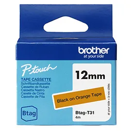 Brother BTAGT31 da 12MM nero su arancione - lunghezza 4 m