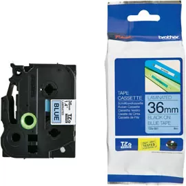 NASTRO LAMINATO BROTHER TZE-561 36MMx8MT NERO/BLU