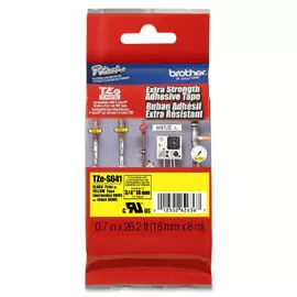 NASTRO BROTHER TZ-eS641 18MMx8MT NERO/GIALLO ADESIVO RESISTENTE