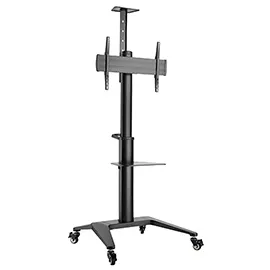 Dacomex - Carrello nero su ruote - 43''-65'' - VESA 600x400 - Max 70 kg