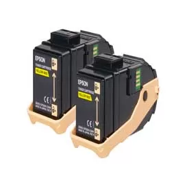 TONER CARTRIDGE ACUBRITE GIALLO (S050602), IN CONFEZIONE DOPPIA