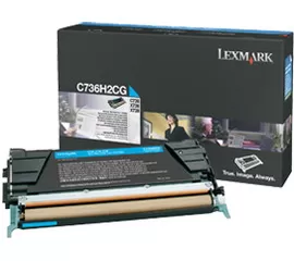 TONER CIANO NON RETURN PROGRAM C736 X736 X738 ALTA CAPACITA'