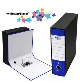 Registratore STARBOX f.to commerciale dorso 8cm blu STARLINE