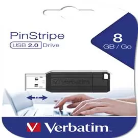 MEMORIE USB STORE 'N' GO PINSTRIPE NERO DA 8 GB